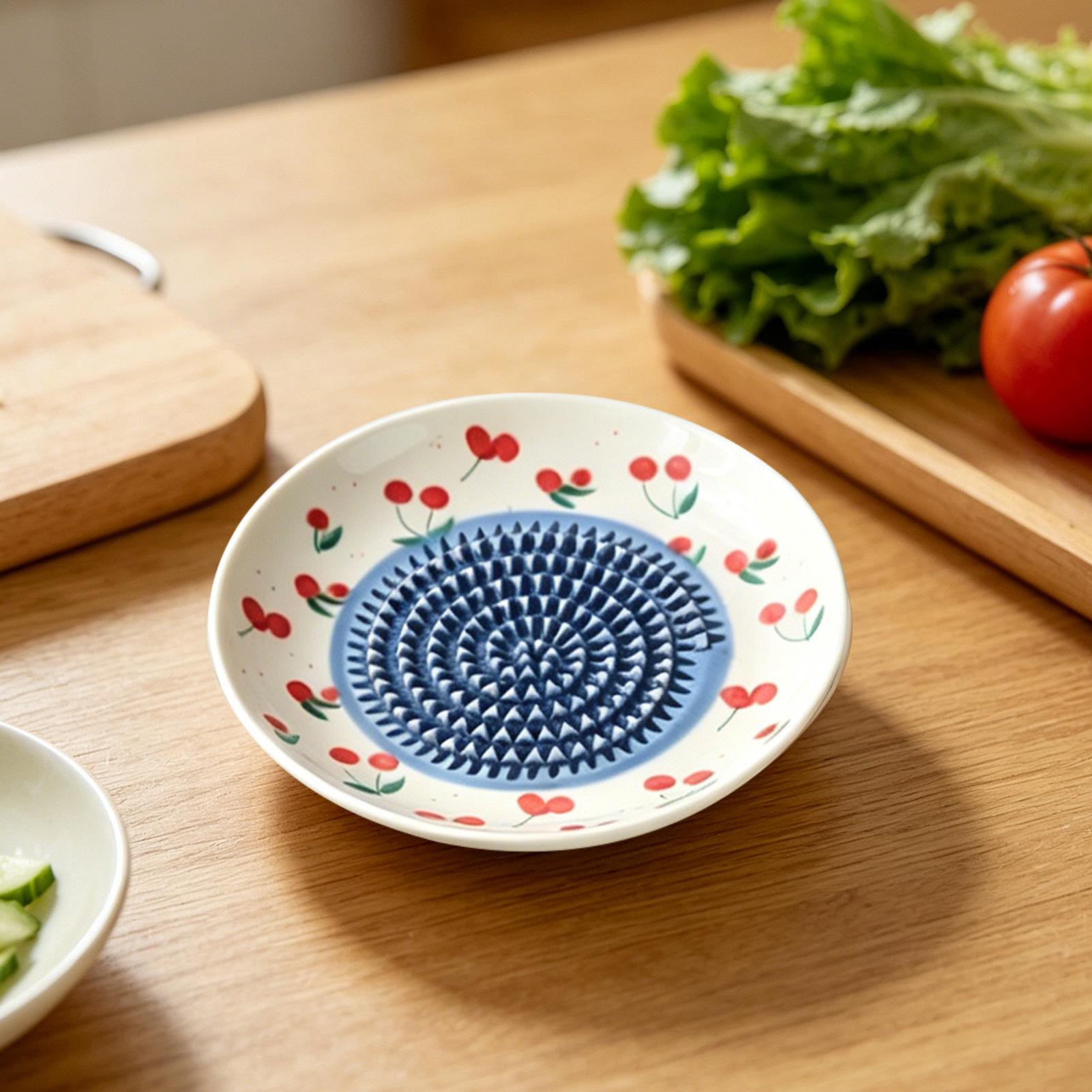 Kitchen Gadgets For Men - Einfache Keramik-Ingwerreibe, Handmühle, Knoblauchpresse, tragbare Porzellan-Karotten-Ingwer-Reibe,